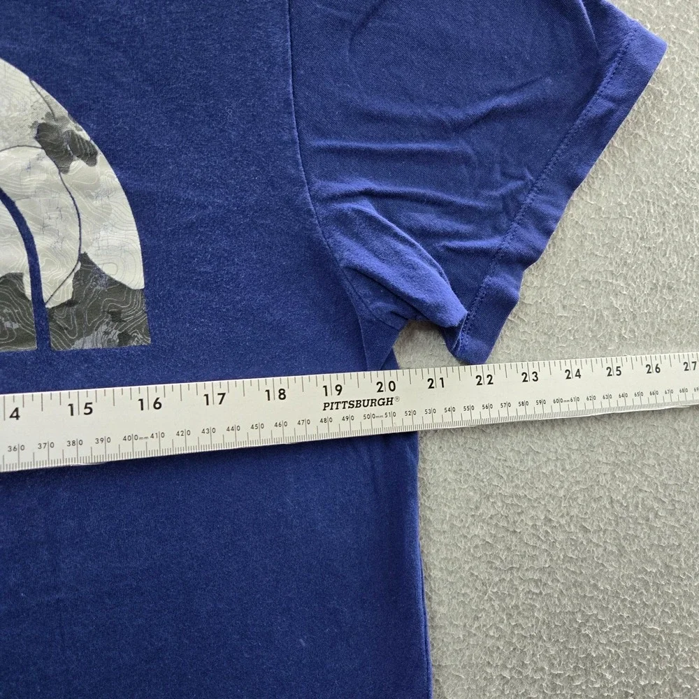 The North Face Men Shirt Medium Blue Magnolia Half Dome Logo Short Sleeve Tee‎
